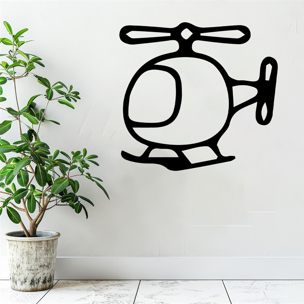Lighting Metal Wall Decor - CIFBUY Metal Helicopter Wall Art 3D
