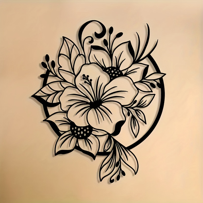 Lighting Metal Wall Decor - CIFBUY Metal Wall Art Lily Flower