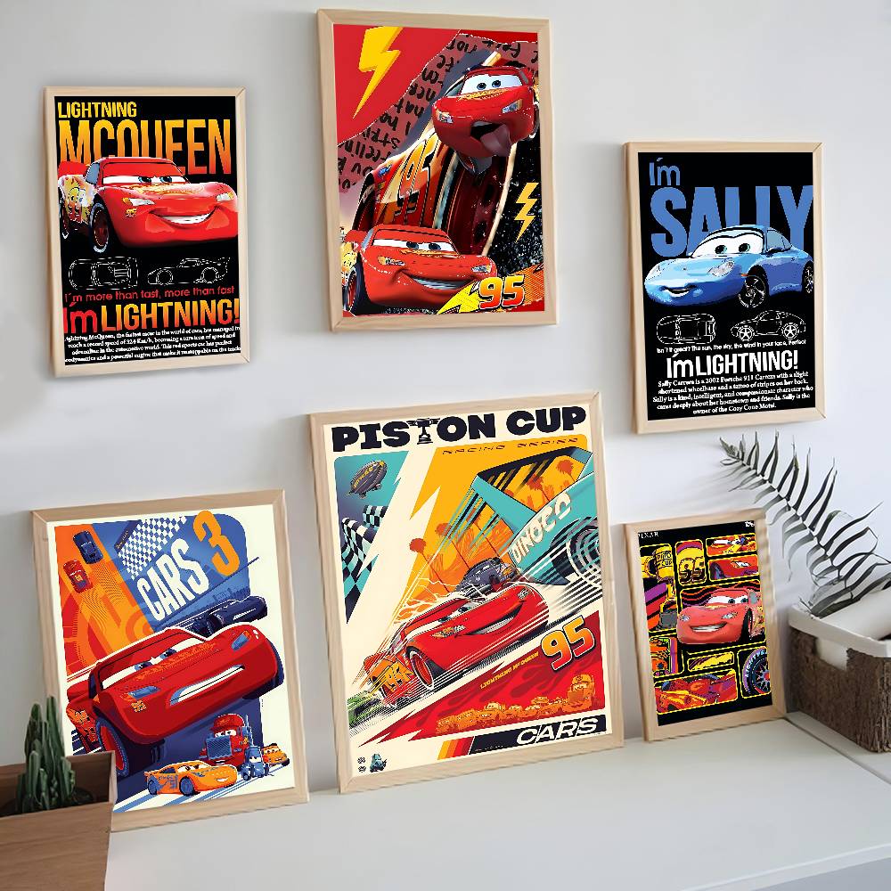 Lighting Mcqueen Decor - L-Lightning CARTOON M-McQueen Classic Vintage Posters