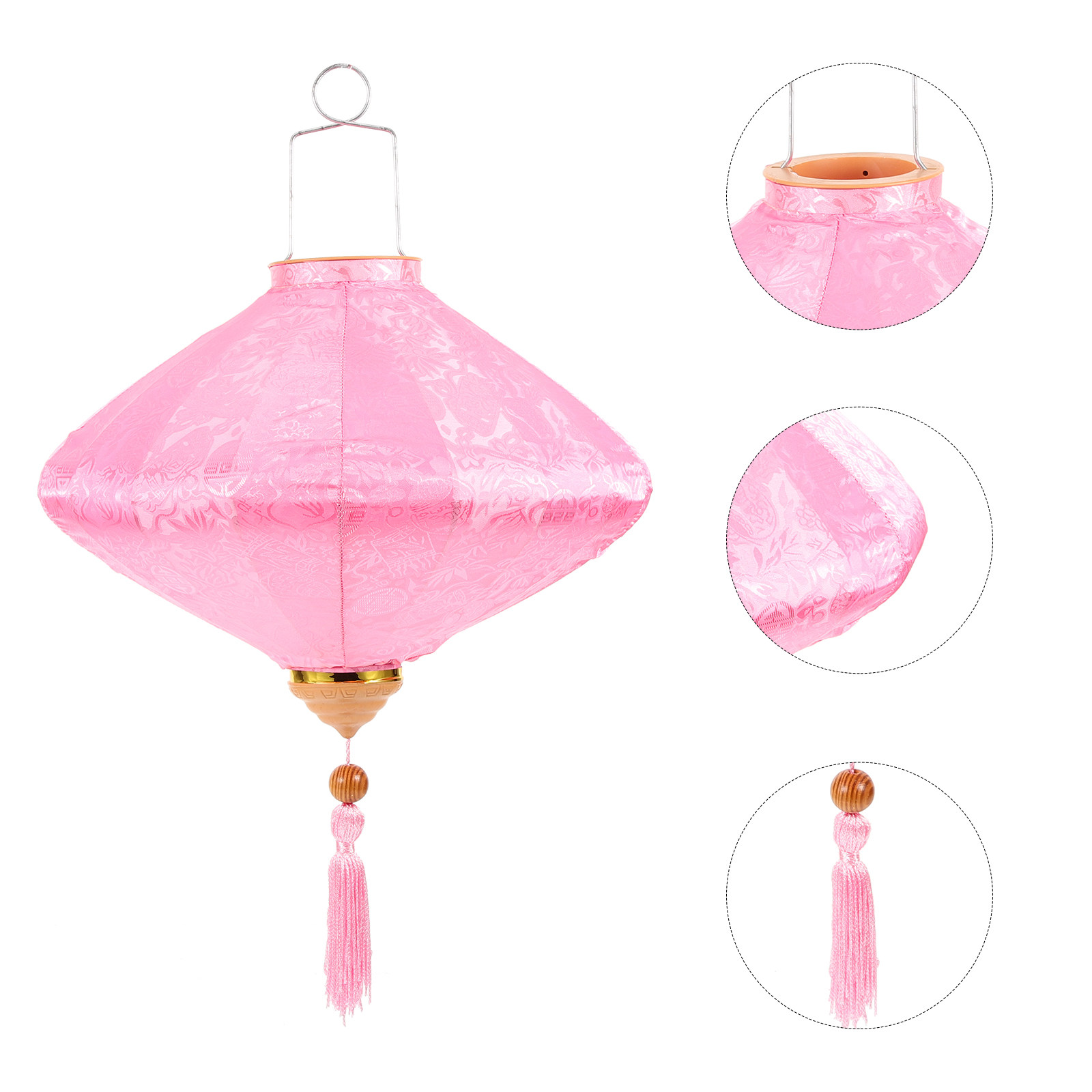 Lighting Metal Wall Decor - Large Hanging Lantern with Floral Design