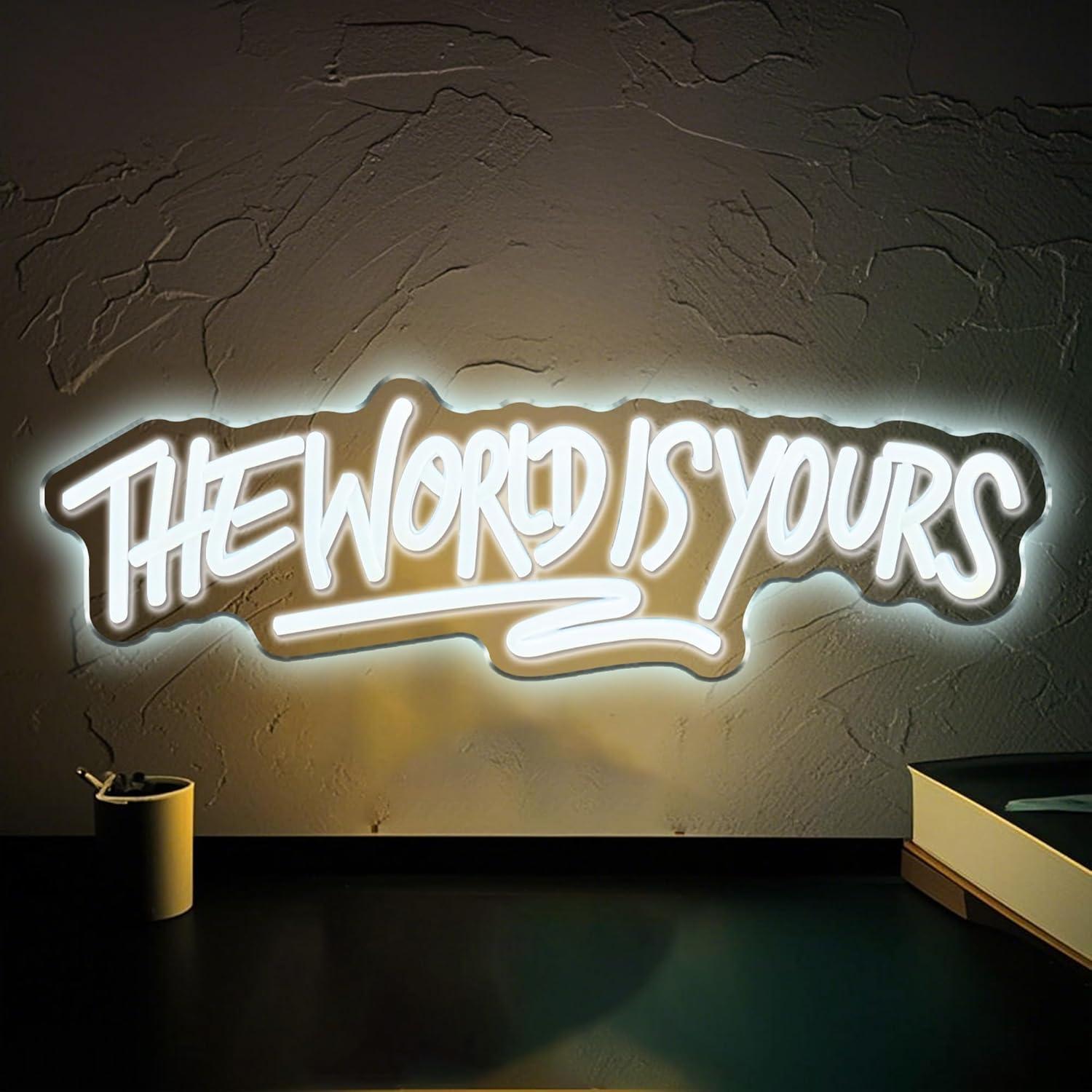 Wall Decor Lighting - The World is Yours Neon Sign