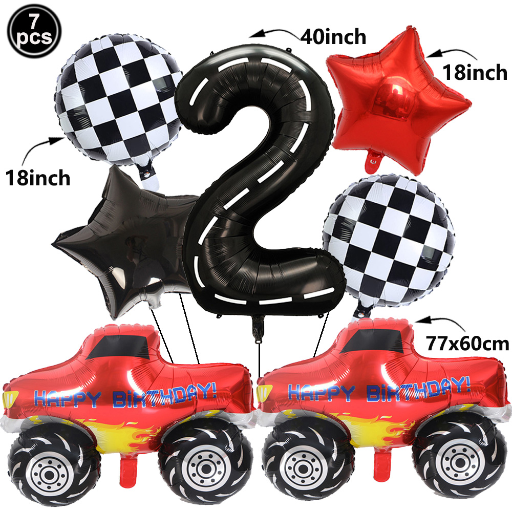 1set Monster Truck Balloons 40 - đánh giá và giá Lighting Mcqueen Decor