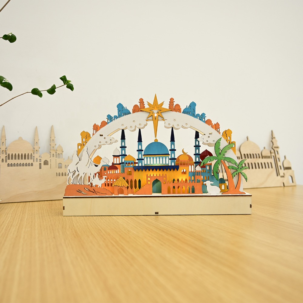New Wooden LED Moon & Bridge L - đánh giá và giá Lighting Decor Woodbridge