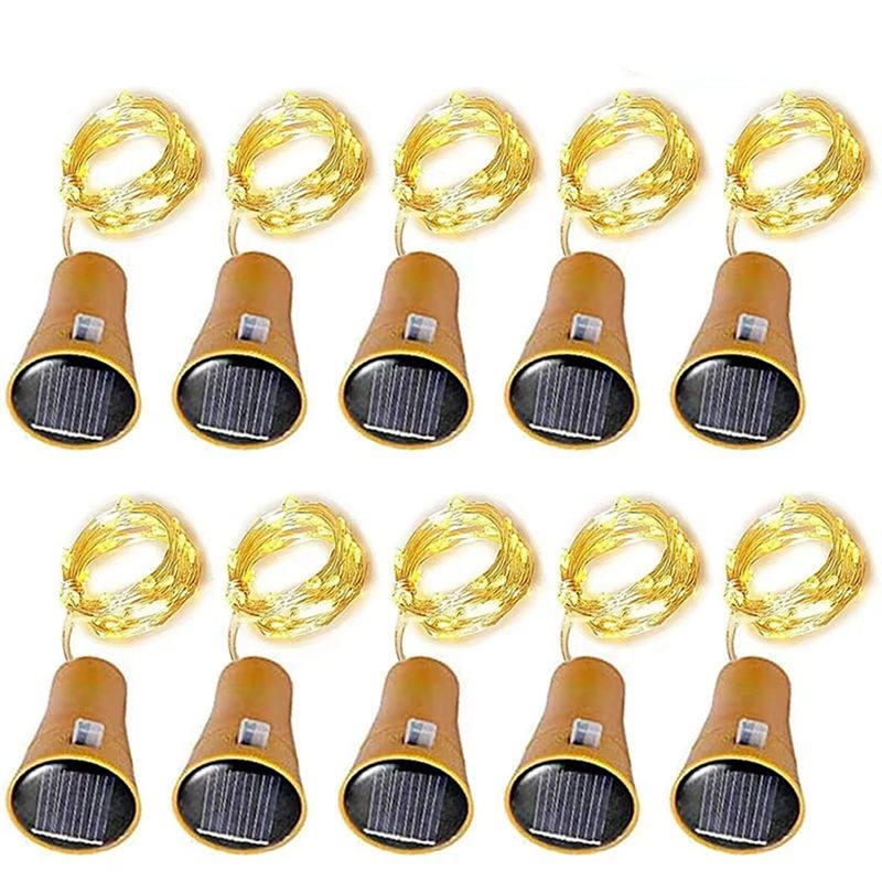 A76I-Set Of 10 Solar LED Fairy - đánh giá và giá Decor Lighting Cork