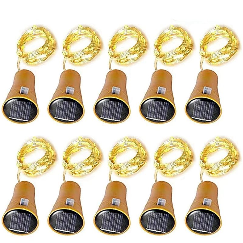 ABHU 20Pcs Solar Wine Bottle S - đánh giá và giá Decor Lighting Cork