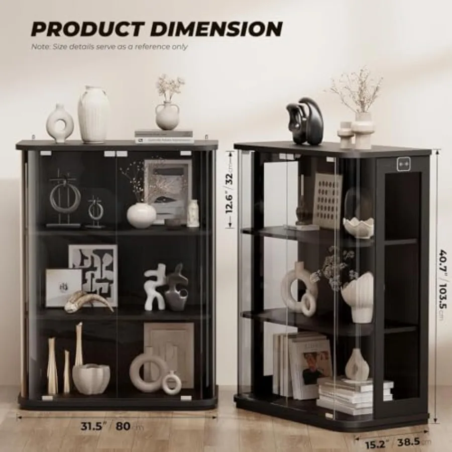 3-Tier Rounded Display Cabinet - đánh giá và giá Lighting & Home Decor Studio Photos