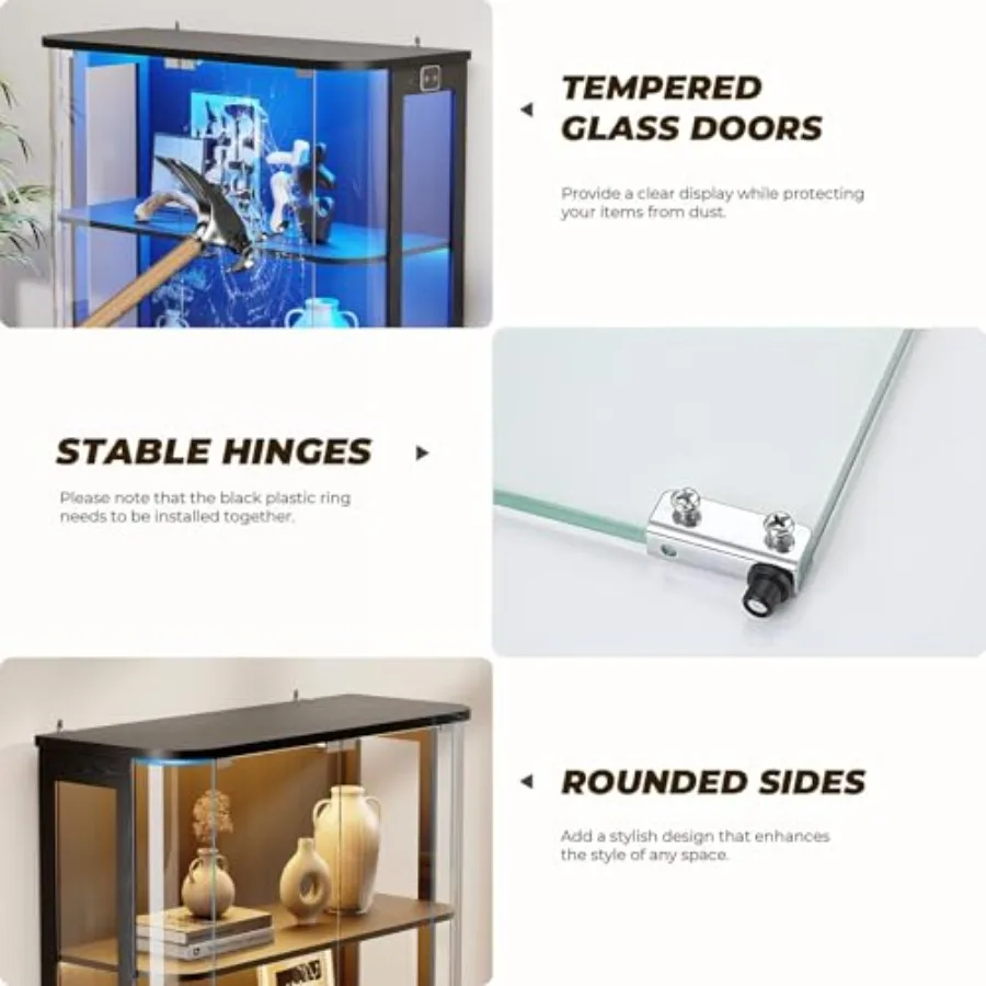 3-Tier Rounded Display Cabinet - đánh giá và giá Lighting & Home Decor Studio Photos