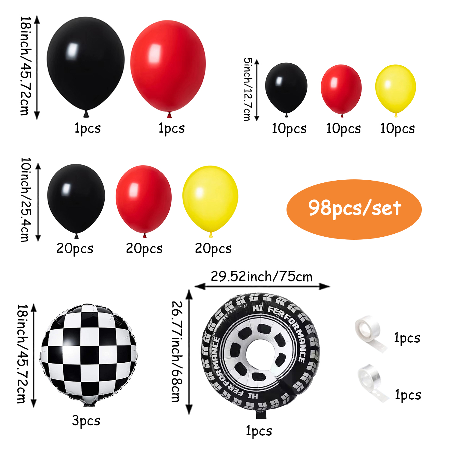 98-Piece Yellow and Black All- - đánh giá và giá Lighting Mcqueen Decor