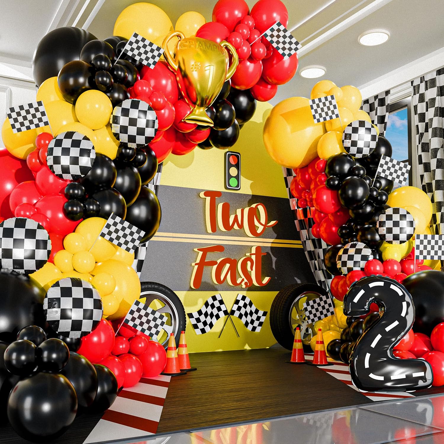 98-Piece Yellow and Black All- - đánh giá và giá Lighting Mcqueen Decor