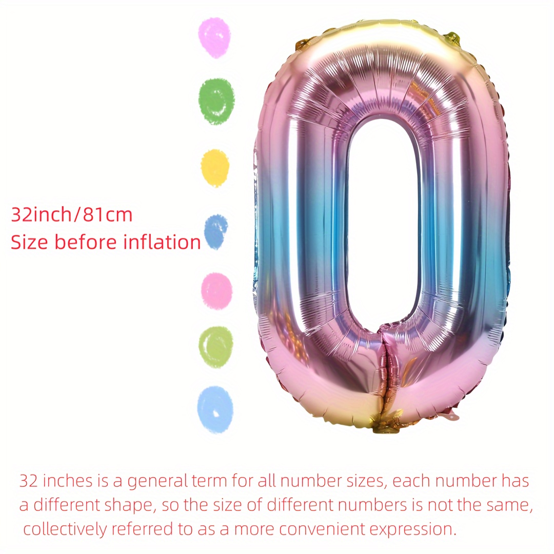 32inch Rainbow Gradient Number - đánh giá và giá Lighting Mcqueen Decor