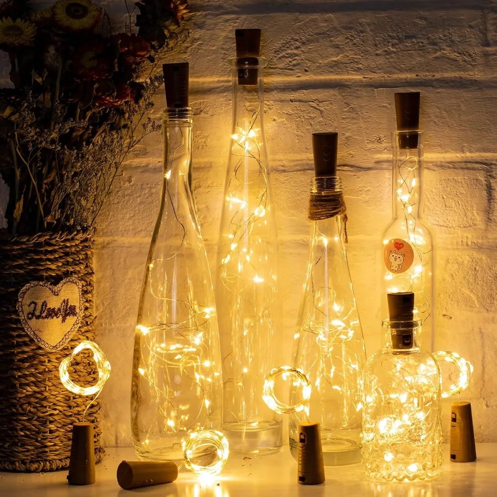 10PCS Wine Bottle LED Lights C - đánh giá và giá Decor Lighting Cork