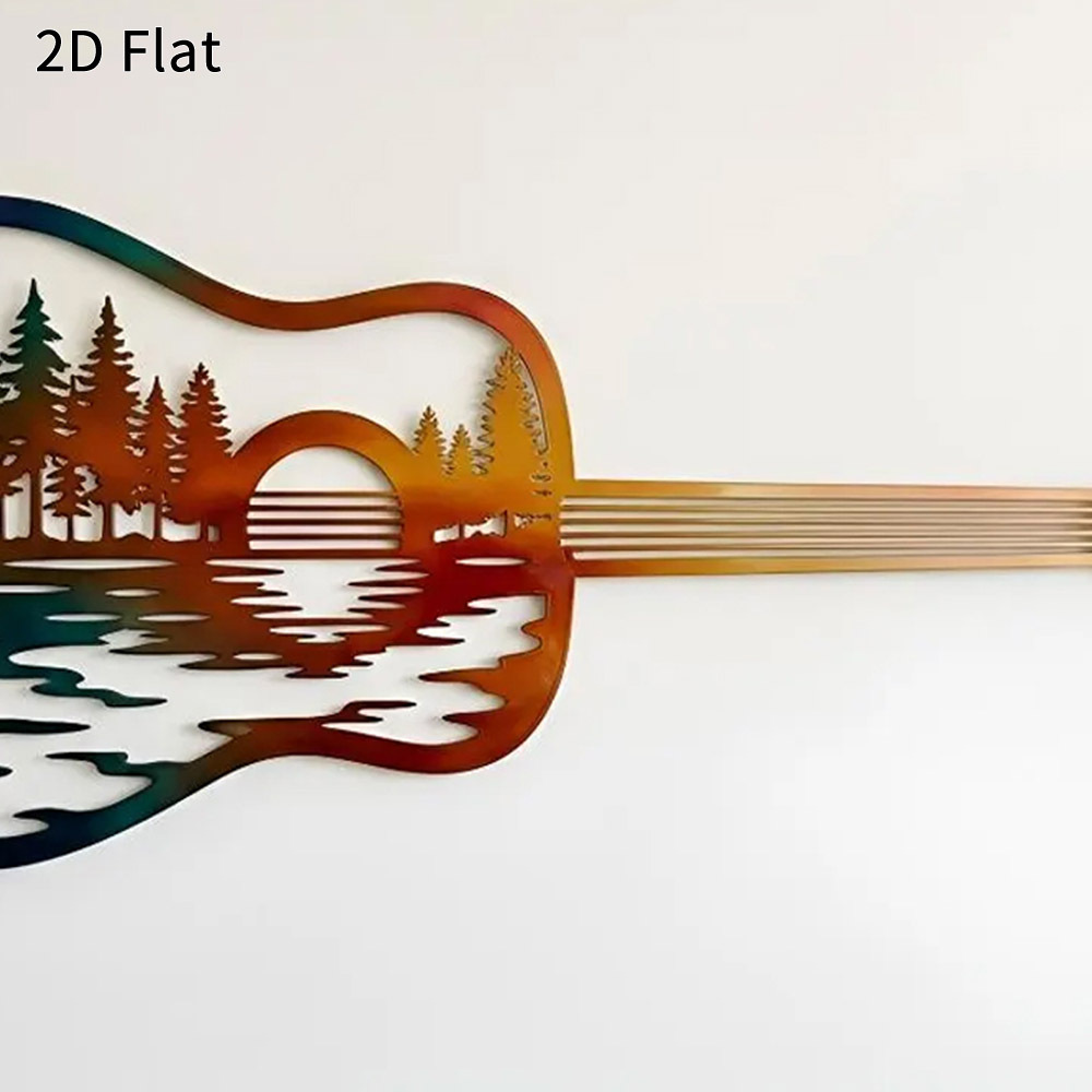 CIFBUY Iron Wall Art Guitar Su - đánh giá và giá Lighting Metal Wall Decor