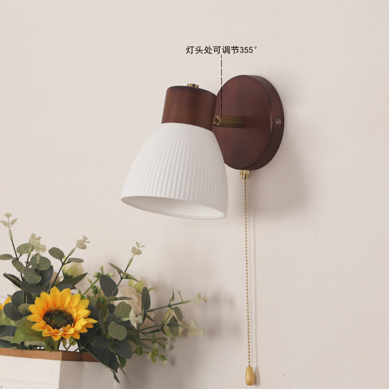 Retro Wood LED Wall Lights Gla - đánh giá và giá Wall Decor Lighting