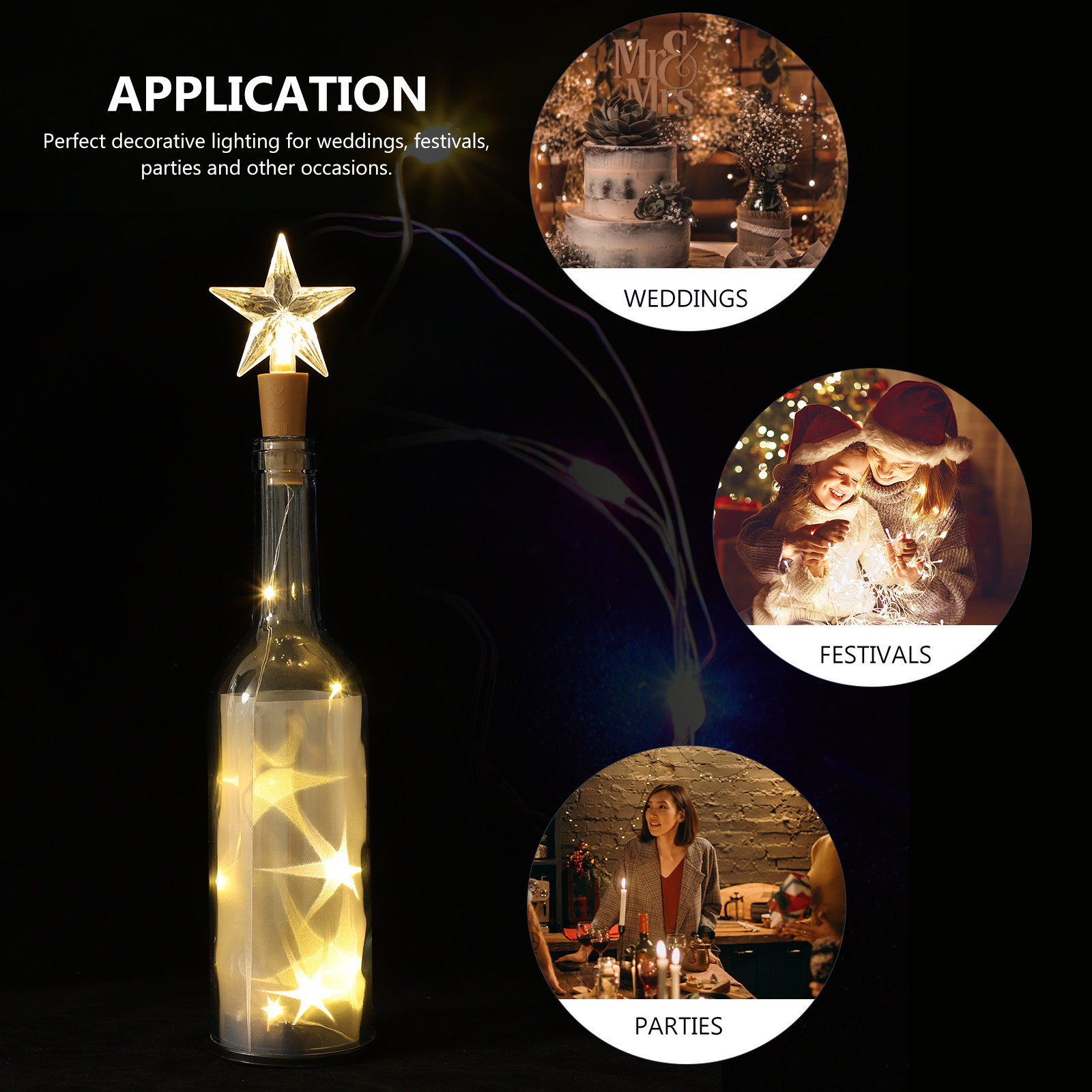 2Pcs Bottle Cork Lights LED Mi - đánh giá và giá Decor Lighting Cork