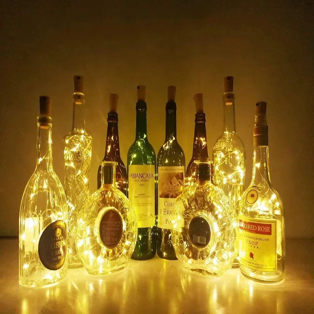 LED Wine Bottle Lights with Co - đánh giá và giá Decor Lighting Cork