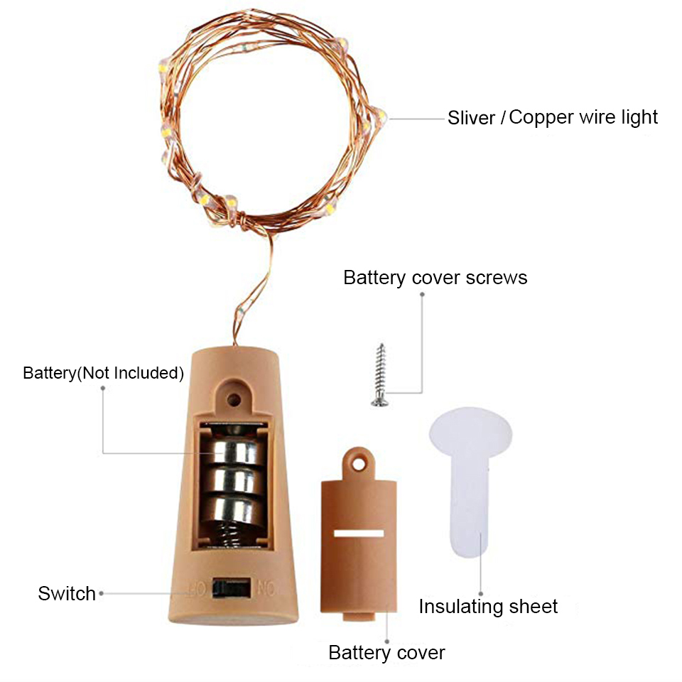 1/3/5/10/20 Chiếc Rượu Ánh Sán - đánh giá và giá Decor Lighting Cork
