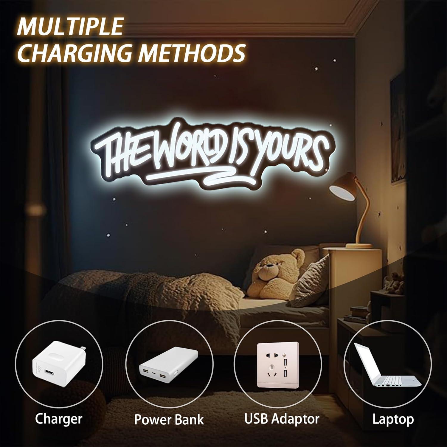The World is Yours Neon Sign U - đánh giá và giá Wall Decor Lighting