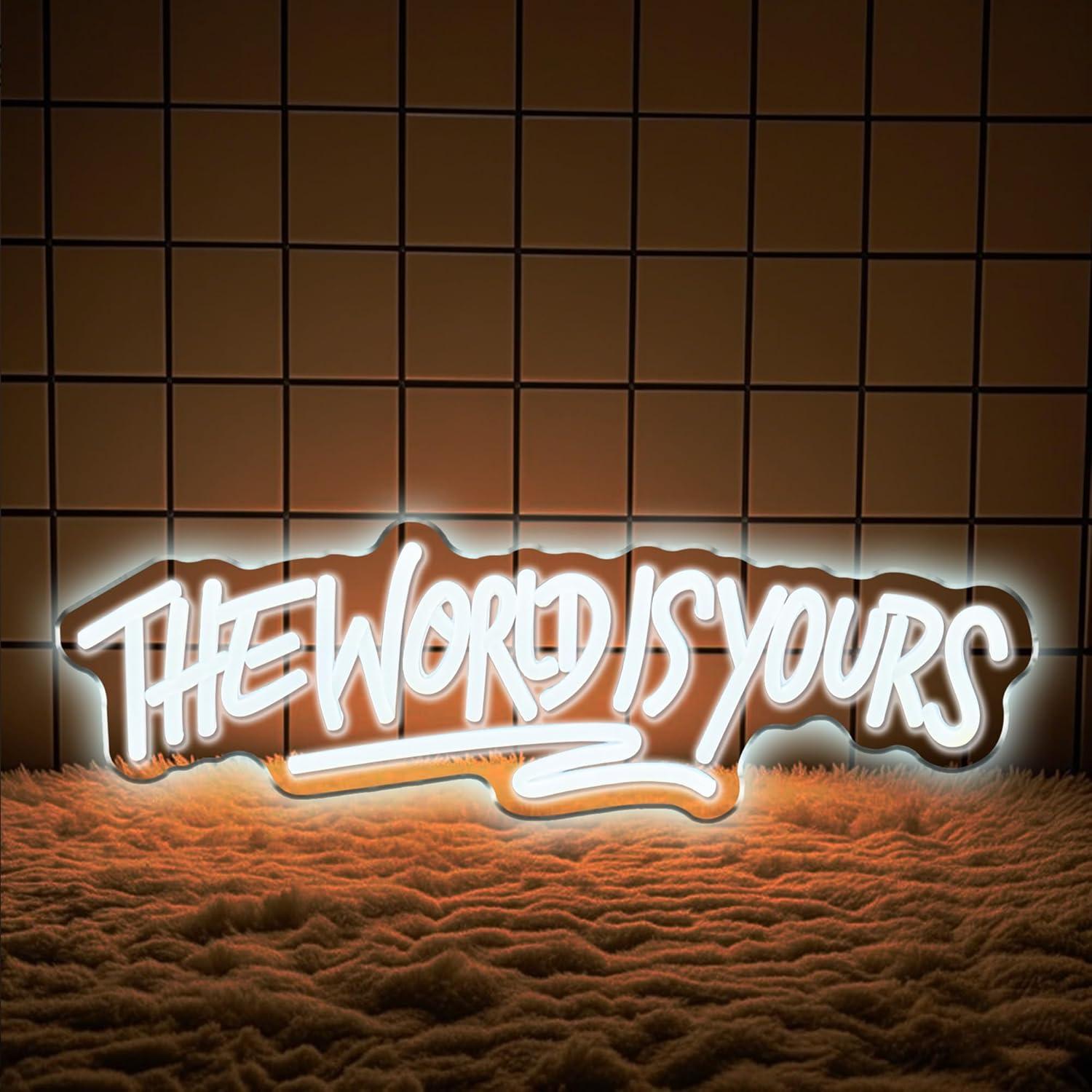The World is Yours Neon Sign U - đánh giá và giá Wall Decor Lighting