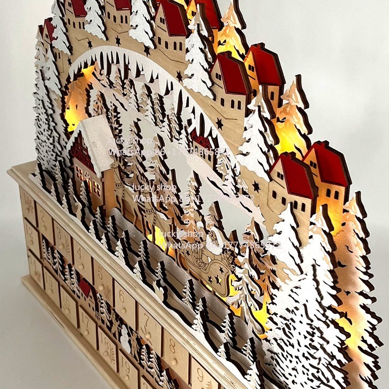 Christmas Wooden Forest Sleigh - đánh giá và giá Lighting Decor Woodbridge