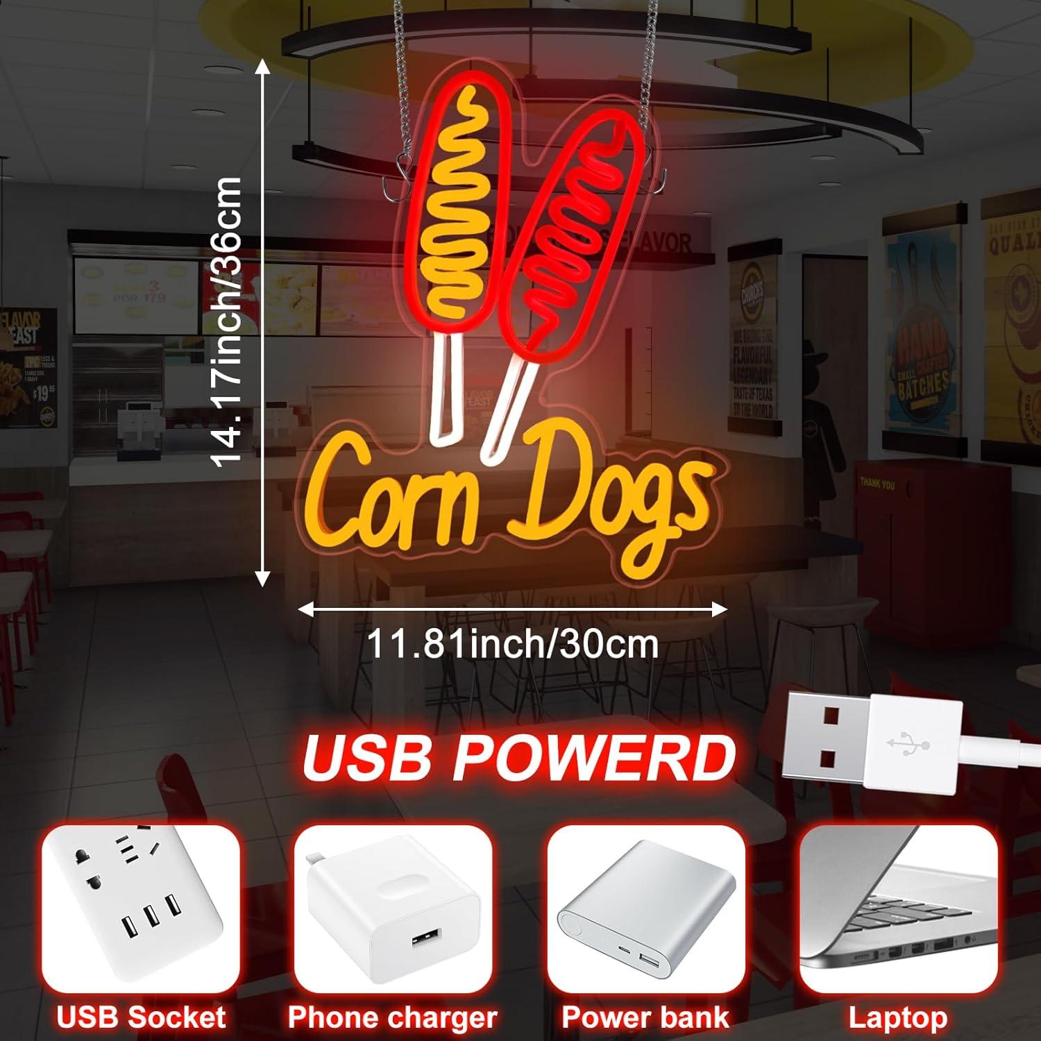 Corn Dog Neon Sign Snack USB D - đánh giá và giá Wall Decor Lighting