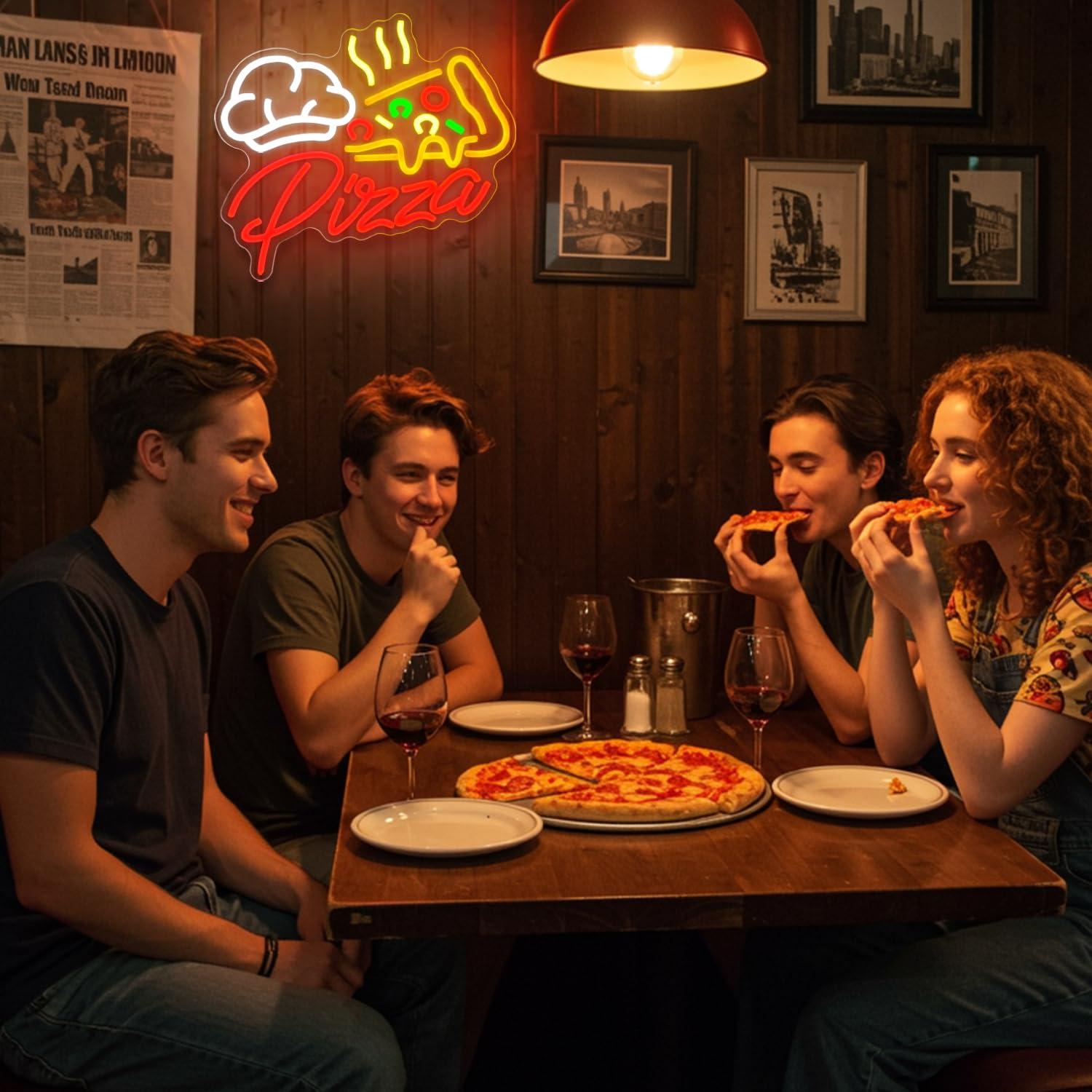 Pizza Neon Sign Colorful Pizza - đánh giá và giá Wall Decor Lighting